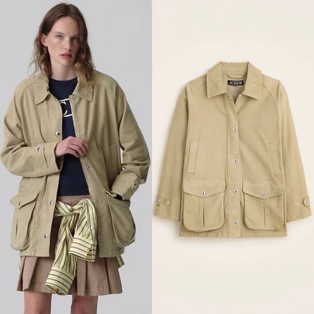 NWT J.CREW Broken In Brushed Chino
Corduroy Collar Barn Jacket in Beige
Size S